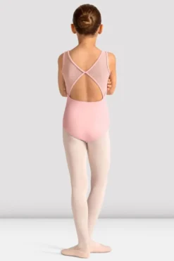 Girls Mirella Celestia Boat Neck Printed Leotard