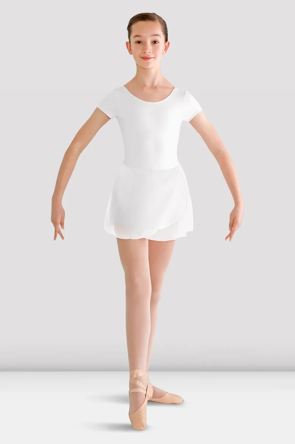 Girls Prisha Short Sleeve Skirted Leotard