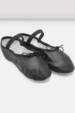 Ladies Dansoft Leather Ballet Shoes