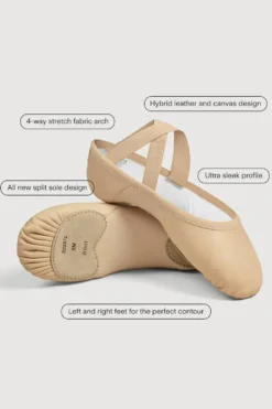 Ladies Enhance Leather Ballet Shoes