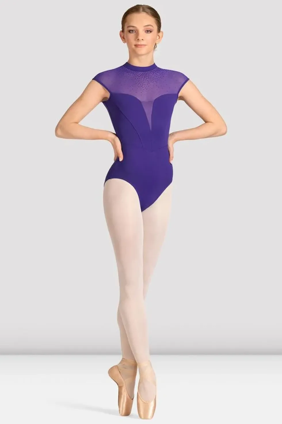 Ladies Mirella Celeste Cap Sleeve Printed Leotard